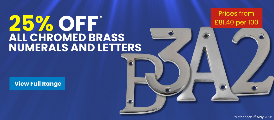 Chromed Brass Numerals & Letters