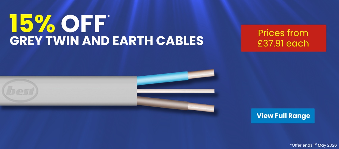 Twin & Earth Cables - Grey