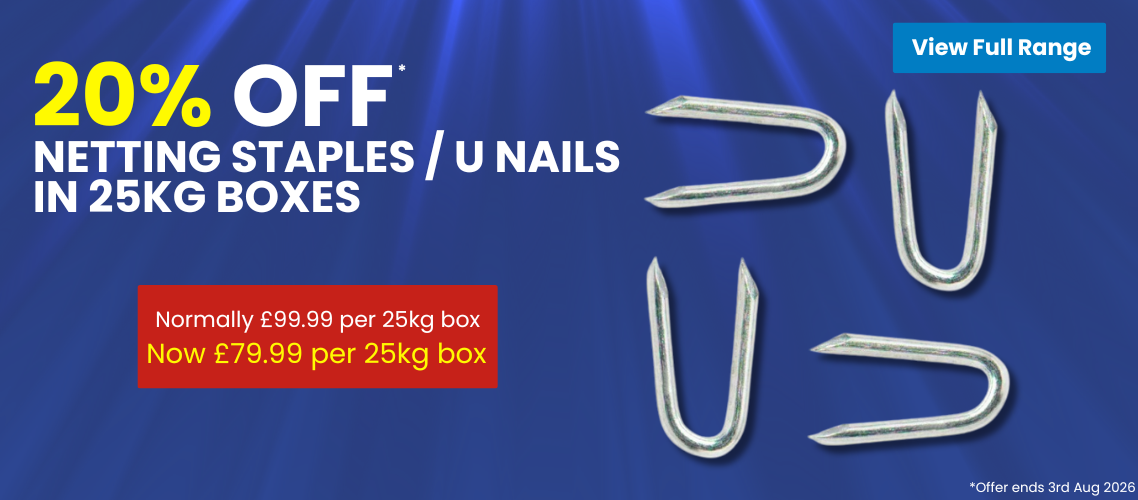 NETTING STAPLES / U NAILS in 25kg boxes