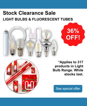 Stock Clearance Sale on Light Bulbs with 36% off range